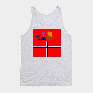 Sporty Norway Design on Green Background Tank Top